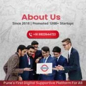 A group of people discussing and working in a vibrant city environment, Pune, Digital punekar about us