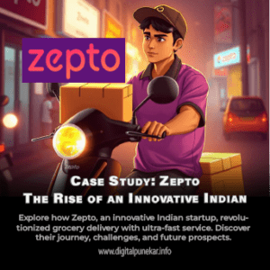 Zepto delivery boy riding a bike with groceries for ultra-fast delivery